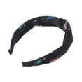 thumbnail image 5 of Unique Bargains 1 Pc Grace Skirt Pattern Wide Cross Knot Headbands for Women Black, 5 of 6