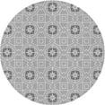 thumbnail image 1 of Ahgly Company Machine Washable Indoor Round Transitional Platinum Silver Gray Area Rugs, 5' Round, 1 of 7