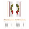 thumbnail image 6 of Fsddascl Christmas Wreath Blackout Curtains for Bedroom/Living Room, Thermal Insulated Kitchen Curtains, Farmhouse Simple Line Xmas Red Stripes Grommet Darkening Window Treatment Drapes 42"x84"x2, 6 of 6
