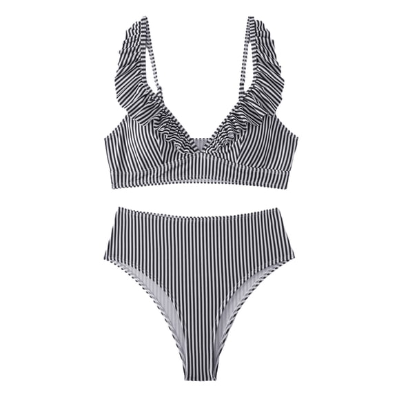 Afdoent Women's Bikini Sets Women High Waisted Bikini Push Up Two Piece Swimsuits Vintage Retro Ruched High Waist Print Bikini Set 2026 Retro Swimsuit