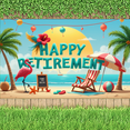 thumbnail image 4 of Tropical Design Happy Retirement Decorative Flamingo Beach Banner Relaxation Party Decoration for Outdoor Beach Event Tropical, 4 of 8