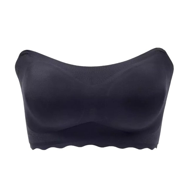 Sonducket Sujetador sin tirantes, sujetador antideslizante de talla grande, ropa interior de tubo fino para vestido de novia Ropa interior negro 5XL