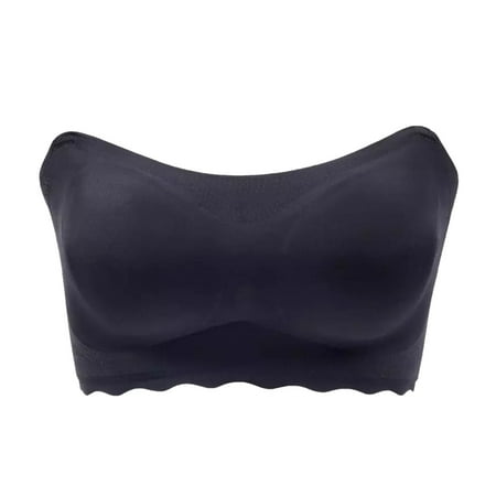 

Strapless Bra Gathered Non-slip Plus Size Bra Thin Tube Top Underwear for Wedding Dress Beige XL