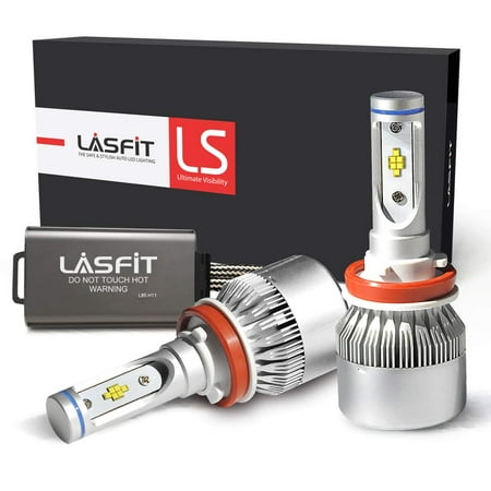LASFIT LS Series H11 H8 H9 H16 LED Headlight Bulbs-LUMILEDS LUXEON Z ES Chips-90W 10000LM 6000K-Hi/Lo Beam/Fog Light-2 Yr