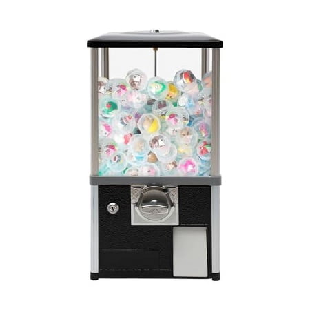 Vending Machine, 20.87" H Modern Mini Candy Vending Machine with Keys, Load Capacity 7kg/15lbs, Freestanding Gumball Bank for 1.77-1.97 inch Ball, Black Gumball Machine for Business