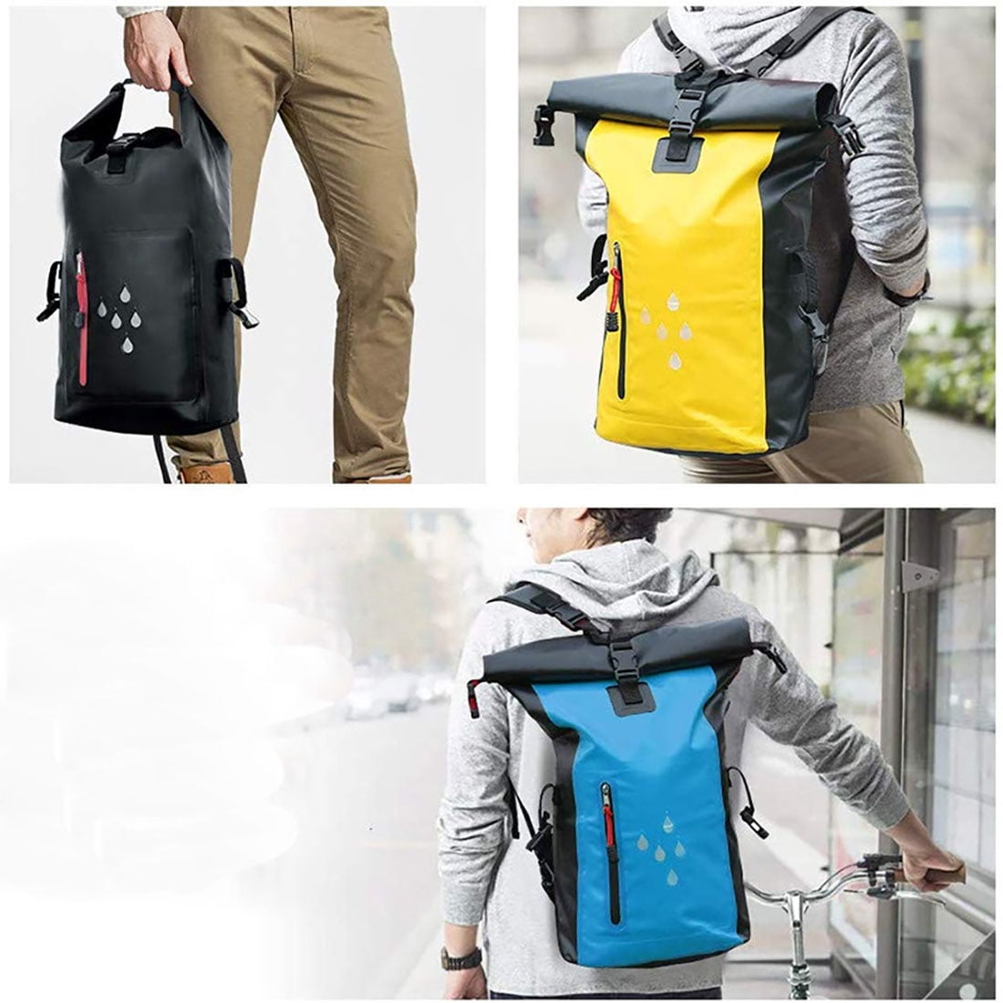 Outdoor PVC waterproof bag, large capacity men's and women's waterproof drift bag, backpack sports bag waterproof bag, hiking camping travel bag backpack
