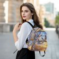 thumbnail image 6 of JIALIOU Mini Backpack Purse for Women Quilted Casual Daypack Small Travel Shoulder Bag, Ducks Flying in Sky, 6 of 7