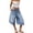 Blue*, variant on RUTAYY Women's Denim Culottes Cropped High Waist Multi Button Fly Side Pockets Loose Wide Leg Light Wash Jeans Blue