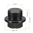 thumbnail image 2 of Unique Bargains Outer Hex Head Socket Pipe Fitting Plug M27x1.5 Male Thread Carbon Steel, 2 of 4