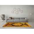 thumbnail image 3 of Ahgly Company Machine Washable Indoor Rectangle Persian Yellow Traditional Area Rugs, 5' x 7', 3 of 4