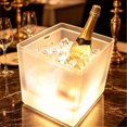 Led Container Snack LED Ice Bucket, Bucket for Parties with LED Light, Clear Plastic Beer ...