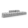 thumbnail image 1 of Meridian Furniture Ames 136" Grey Boucle Fabric Upholstered 4pc. Modular Sofa, 1 of 3