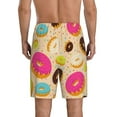 thumbnail image 3 of Fotbe Donuts Pajama Shorts for Men, Men's Pajama Bottoms, Sleepwear,Short Pajama Pants-X-Large, 3 of 9