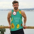 thumbnail image 6 of Picia Tropical Fruit Printed Men’s Performance Tank, Men's Workout Tank Top Moisture-Wicking Tank Top Muscle tee, Breathable Workout Shirt-X-Large, 6 of 7