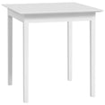 thumbnail image 1 of HOMCOM Table à Manger Carrée avec Cadre en Bois pour Salle à Manger Blanche, 1 of 10