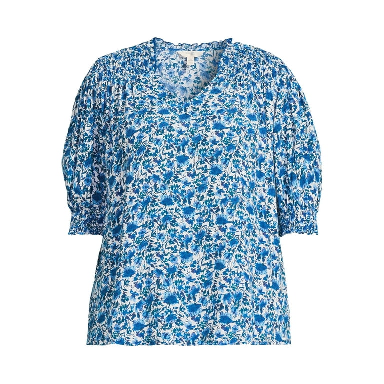 ブルレアbluelea Jacquard blouse / FREE SIZE ブルレアbluelea Jacquard blouse / FREE SIZE Blue - Jacquard