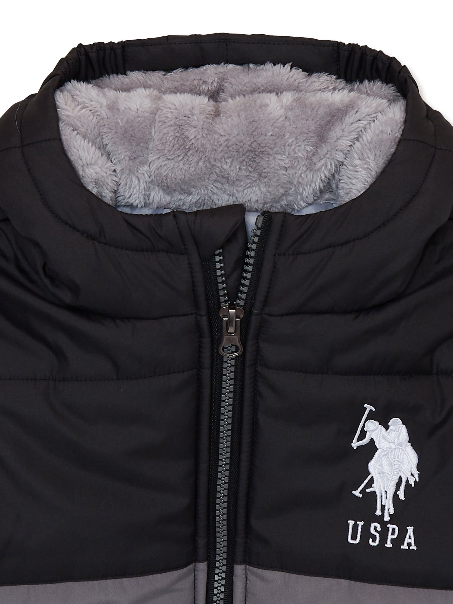 U.S. Polo Assn. Toddler Boy Hooded Puffer Jacket, Sizes 2T-5T