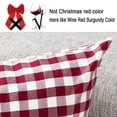 thumbnail image 2 of Fundas de almohada decorativas CARRIE HOME, tela escocesa burdeos, 46 x 46 cm, 2 unidades, 2 of 7