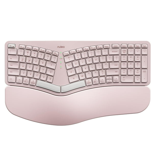 Teclado Nulea RT05B Bluetooth Ergonómico Split C-Rosa