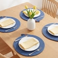 thumbnail image 2 of Unique Bargains Farmhouse Placemats 4pcs Dark Blue 13"x13", 2 of 6