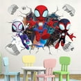 thumbnail image 4 of Anime Character Wall Stickers Spider Man Wall Decals Removable Wall Decoration PVC Wall Decor for Nursery Kids Room Living Room Bedroom Glass Stickers, 4 of 4