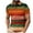 Multicolor#12, variant on ZCFZJW Men's Classic Fit 100% Cotton Soft Short Sleeve Colorful Stripe Print Polo Shirt Big and Tall Regular Fit Casual Button up V Neck Henley Shirts Tops Multicolor#14 L