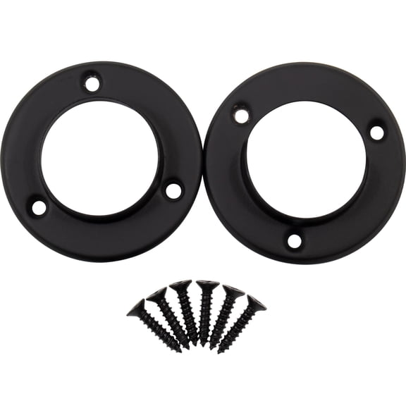 Stone Harbor Hardware Pole Sockets, Fits Poles up to 1 3/8" Diameter, Matte Black