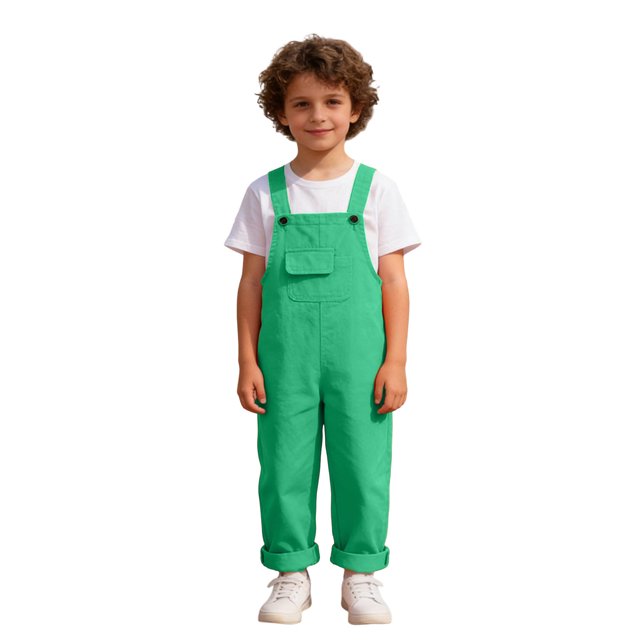 GPOECD Girls Jumpsuit Performance for Stage Show Opening Style Outfit Rompers for Girls Green,4-5 Years