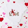 thumbnail image 1 of Meichang T-Shirt de la Saint-Valentin pour Femmes, Imprimé Cœur Mignon, Manches Courtes, Col Rond, Coupe Ample, 1 of 6