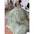 thumbnail image 6 of Women's Layla K Quinceanera Dress Sweetheart Ruffles Sequin Prom 2026 Gown LK272 Sage Green 8, 6 of 8