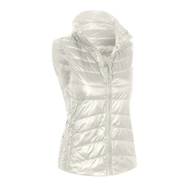 Women's Zip Front Outdoor Packable Puffer Down Vest