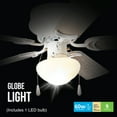thumbnail image 6 of Mainstays 52 inch Hugger Indoor Ceiling Fan with Light Kit, White, 5 Blades, Reverse Airflow, 6 of 17