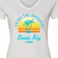 thumbnail image 4 of Inktastic Summer Enjoy the Sunshine Siesta Key Florida in Blue Women's V-Neck T-Shirt, 4 of 5