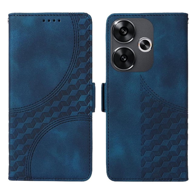 Funda GANGXUN para Xiaomi Poco F6 con diseño acolchado elegante, cuero PU, protección total y ajuste preciso