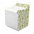 thumbnail image 2 of Nature Washer Cover, Flowering Lemon Woody Plant Romance Habitat Citrus Fresh Background, Washroom Decor with Dust Protection, 29" x 28" x 40", Fern Green Yellow White, by Ambesonne, 2 of 3