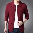 thumbnail image 3 of Abrigos casuales de alta calidad, abrigos para hombre, chaquetas de punto de color sólido, abrigo de suéter de color sólido, 3 of 5