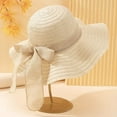 thumbnail image 2 of Sun Hats for Women Floppy Foldable Ladies Women Beach Sun Hat Beige Wide Brim Beach Hats for Women, 2 of 4