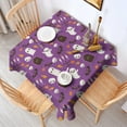 thumbnail image 2 of Halloween Square Tablecloth 52x52in(132x132cm) – Waterproof Polyester Printed Table Cover, Wrinkle Resistant & Washable for Kitchen Dining Picnic Party Decor, Pattern-V5-18, White, 2 of 6