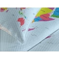 thumbnail image 4 of Ambesonne Map Quilted Bedspread Set 2 Pcs, Colorful Political World, Twin Size, Multicolor, 4 of 5