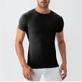thumbnail image 2 of FRSASU Compression Shirt for Men Short Sleeve Athletic Compression Shirt Men, Cool Dry Workout Gym T Shirt, Undershirts Running Tops Black, 2 of 5
