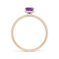 thumbnail image 2 of ANGARA Natural 0.7 Ct. Amethyst with Diamond Classic Ring in 14K Rose Gold for Women (Ring Size: 11), 2 of 8
