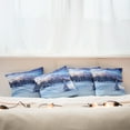 thumbnail image 7 of Ambesonne Winter Throw Pillow Cover 4 Pack, Mountain Peaks Snowy, 24", Blue White, 7 of 7