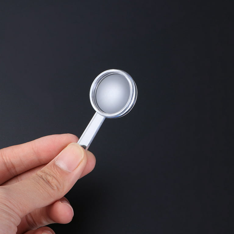 HEMOTON 10pcs 5X Plastic Magnifying Glasses Handheld Mini Magnifying Glass  Portable Small Magnifiers for Kids 