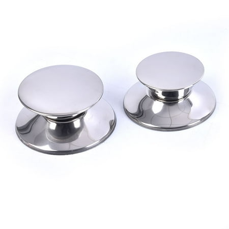 

2Pcs/Set Replacement Pot Lid Knobs Stainless Steel Pan Cover Handle Wok Lid Grip