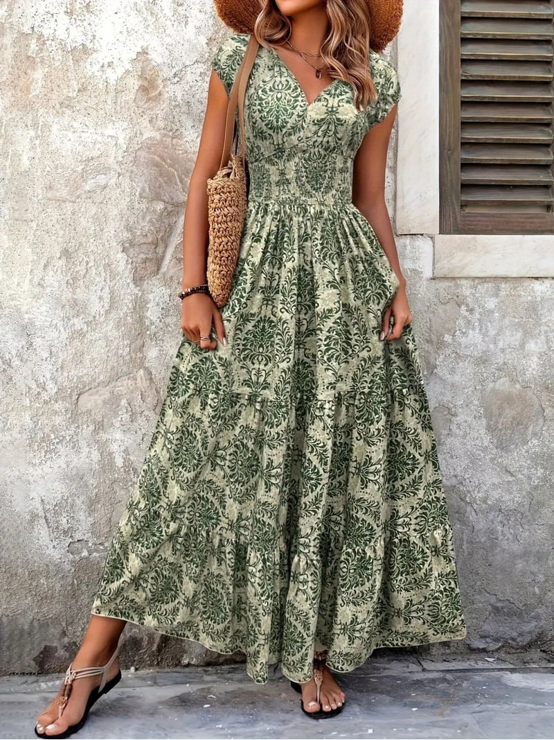 fitted lace wedding dress Waves Maxi Dress in Blue | Off the Shoulder Flowy Maxi Dress main image 1