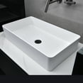 thumbnail image 2 of 13.78'' White Rectangular Vessel Bathroom Sink, 2 of 5