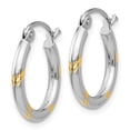 thumbnail image 2 of 14K White Gold Earring Hoop Women'S 12 mm 2 & Rhodium Earrings, 2 of 4