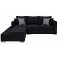 thumbnail image 2 of Sala esquinera El Bazar Store Aston Negro 260x200 cm Lino nacional Modular, 2 of 4