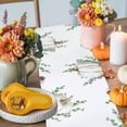 thumbnail image 4 of Thanksgiving White Pumpkins Cotton Linen Table Runner, Washable Table Runners for Kitchen, Dining Room, Holiday, Home Party Table Decor, 13x60 Inches, 4 of 9