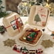 thumbnail image 1 of Juego de adornos para árbol de Navidad con cinta de terciopelo y adornos de madera: kit de 5 piezas para colgar en el coche, ideal para regalar en estas fiestas., 1 of 4